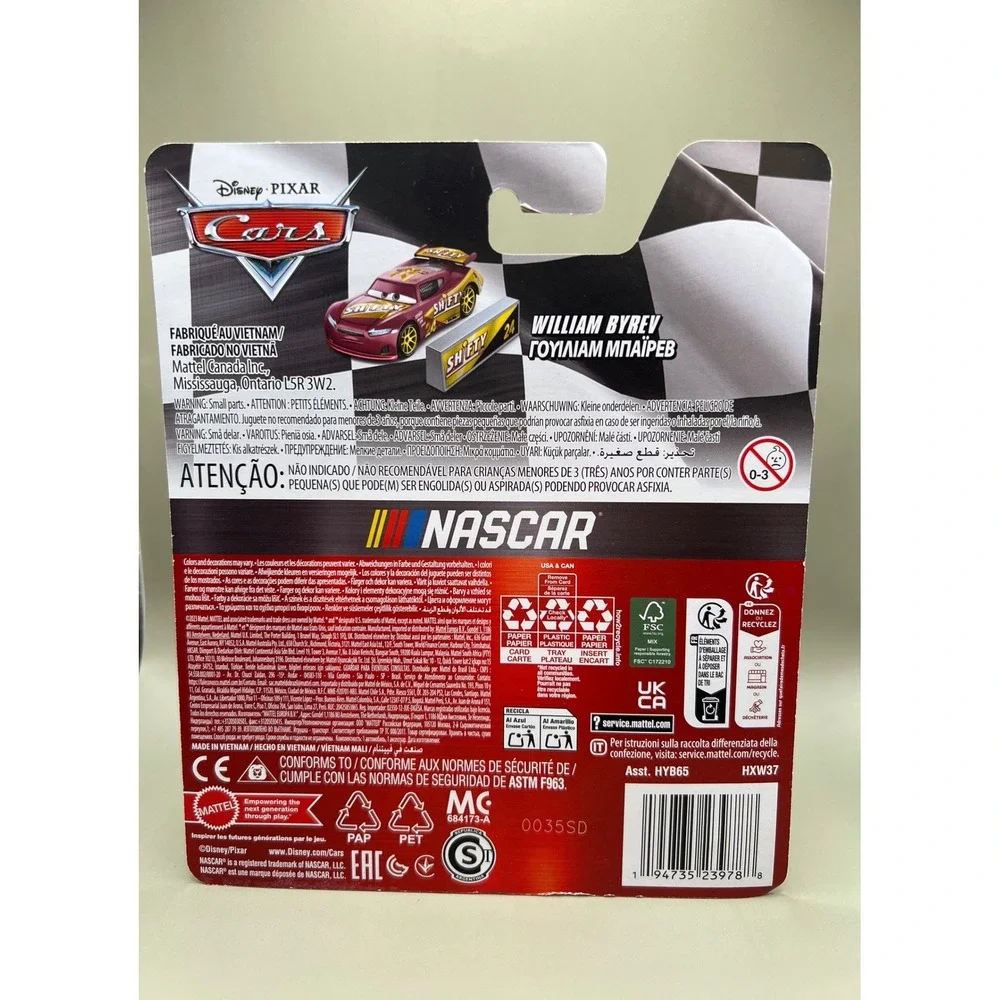 Disney Pixar Cars NASCAR William Byrev Shifty Drug Diecast 1:55 Scale 2024 New